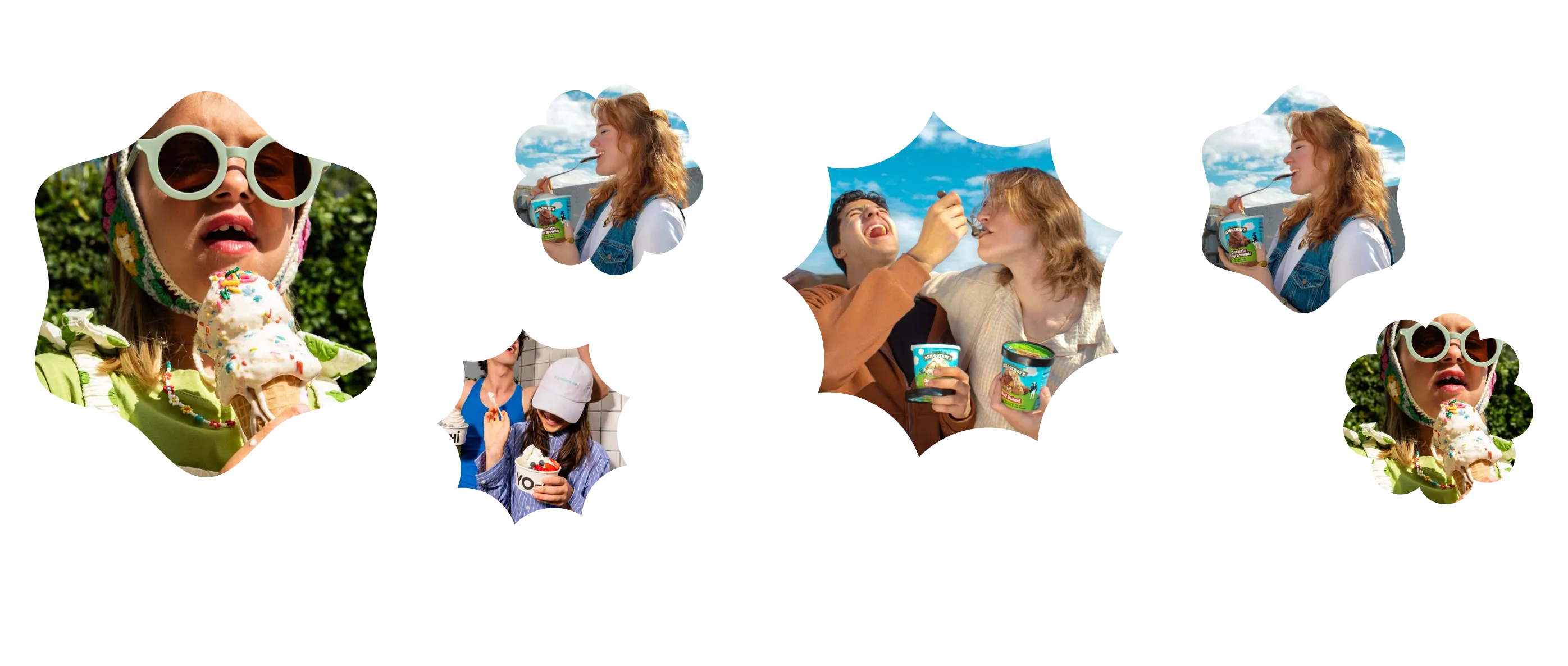 Persons with different ages chilling with Ice-creams